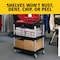 Rubbermaid Commercial Dual-Handle Utility Cart with Lipped Plastic Shelves, Plastic, 200 lb Load Capacity, 3 Shelves FG342488BLA - alternate 4