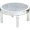 Homeroots 31" Silver Mirrored Glass and Faux Crystal Round Coffee Table 568901 - alternate 4