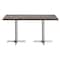 Flash Furniture Bennett 30 in x 60 in Solid Wood Indoor Tabletop in Dark Brown with 22 in x 22 in Dining Height GSF-REC3060-DKBRN-T2222S-GG - alternate 3