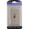 Amerelle Chelsea 1-Gang Stamped Steel Toggle Switch Wall Plate Brushed Nickel 149TBN - alternate 2