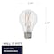 Bulbrite LED Filament, 8.5 Watt Dimmable A19 Light Bulb, Clear Glass Finish, E26 Base, 5000K, 800 Lumens, 4PK 862071 - alternate 2