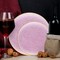 Smarty Had A Party Clear Pink with Gold Rim Hammered Glass Disposable Plastic Dinnerware Value Set, 240PK 8860-PGVP-CASE - alternate 3