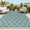 Jonathan Y Trebol Moroccan Trellis Textured Weave Teal/Gray 9 ft. x 12 ft. Indoor/Outdoor Area Rug SMB109E-9 - alternate 1