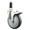 Service Caster 5 Inch 316SS Thermoplastic Rubber Swivel 1-1/8 Inch Stem Caster Lock Brake SCC SCC-SS316TTLEX20S514-TPRB-118 - alternate 1