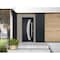 Vdomdoors Steel Door Deux 6500 Black Stainless Inserts Single Modern Painted DEUX6500EXD-BLK-W36 x H80-Right-hand Inswing - alternate 3