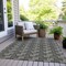 Homeroots 8' X 10' Black And Ivory Geometric Washable Indoor Outdoor Area Rug 594980 - alternate 2