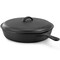 Megachef 12 Inch Pre-Seasoned Cast Iron Skillet with Cast Iron Lid MCCI-7756CV - alternate 4