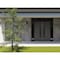 Vdomdoors Front Exterior Prehung Aluminum Double Doors Ronex0144 Grey 2 Sidelights and Top Transom Mirrored RONEX0144DEXD-GRE-W12+72+12xH96+12-RH-I - alternate 2