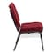 Flash Furniture Fabric Church Chair w/Book Rack, Burgundy XU-CH-60096-BY-SILV-BAS-GG - alternate 3
