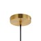 Jonathan Y Apollo 6" 1-Light Mid-Century Modern Iron LED Pendant, Gray/Brass Gold JYL6131C - alternate 3