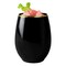 Smarty Had A Party 12 oz. Black with Gold Elegant Stemless Plastic Wine Glasses (64 Glasses), 64PK 3712-BK-G-CASE - alternate 4