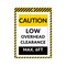 C-Line Products 9" x 12" Yellow and Black Safety Striped Welded Shop Ticket Holders, 25/BX 44101 - alternate 5
