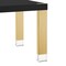 Homeroots 95" Black and Gold Wood and Stainless Steel Dining Table 534368 - alternate 3