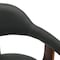 Leisuremod Modern Wooden Dining Chair, Walnut Color Frame in Black, Brivo Collection BC22BL - alternate 3
