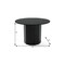 Homeroots 46" Black Solid Wood Pedestal Base Round Top Dining Table 721046 - alternate 4