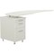 Mayline Left Curved Desk Return Medina Desk Return/Pedestal, Left, Sea Salt, 24" D X 29-1/2" H, 63" W X MNRTPLTSS - alternate 1
