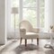 Homeroots 33" Cream And Brown Linen Arm Chair 534140 - alternate 5