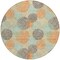 Homeroots 8' Beige Aqua And Orange Round Polka Dot Washable Indoor Outdoor Area Rug 614649 - alternate 2