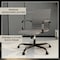 Leisuremod Harris Faux Leather Office Chair - Mid-Back Ergonomic Swivel Desk Chair, Iron Base HOBL19GRL - alternate 3