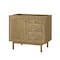 James Martin Vanities Laurent 36" Single Vanity, Light Natural Oak, w/ 3 CM Siberian Silestone Top 545-V36-LNO-3SFR - alternate 2