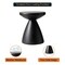 Leisuremod Dune 17 in Round Fiberstone Side Table, Pedestal Base, Weatherproof, Fully Assembled DST17BL - alternate 3