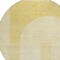 Homeroots 8' Gold Ivory And Yellow Round Geometric Washable Indoor Outdoor Area Rug 582712 - alternate 5