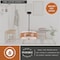 Vaxcel Abbotsford 2-Light Semi-Flush Ceiling Light, Matte Black, White Linen and Rattan Drum, 16-In. P0476 - alternate 3