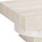 Homeroots 36" Natural White Solid Wood Square Geo Pedestal Coffee Table 556710 - alternate 2