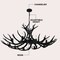 Jonathan Y Eldora 49" 10-Light Rustic Farmhouse Adjustable Resin Antler LED Chandelier, Black JYL6320C - alternate 4