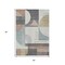 Homeroots 5' X 8' Rust Gray And Ivory Geometric Washable Indoor Outdoor Area Rug 617993 - alternate 4