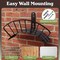 Pure Garden Wall Mount Garden Hose Holder for 100 ft Hose, Steel Outdoor Hanger Black 50-LG410 - alternate 6