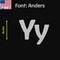 Aacc Self-Adhesive Vinyl Letter: Y, Scale: 12 cm. Color: Silver Font: Anders by AACC-Anders-UY-Silver-M12x1 - alternate 1