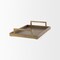 Homeroots 12in Gold Metal Hand Finished Vanity Tray With Handles 731275 - alternate 4