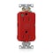 Leviton Lev-Lok GFCI 15A HG/PI Red MGFN1-HGR - alternate 2