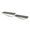 Homeroots Set Of Two Black And Gold Wood And Metal Modern Wall Mounted Accent Shelves 489049 - alternate 2