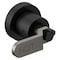 Brizo Litze Two-Handle Wall Mount Tub Filler Handle Kit, Industrial Lever Matte Black/Luxe Steel HL70434-BLSL - alternate 2