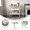 Flash Furniture Reese 24x36 Portable Work Table, Stainless Steel Top Shelf and 2 Adjstbl Glvnzd Steel Undershelves NH-WT-GU-2436-GG - alternate 4