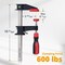 Powertec 6 in. Steel Bar Clamps w/ 600 lbs Loads Limit & 2-1/2 in. Throat, Quick-Release F Clamp, 4PK 71917-P2N - alternate 4