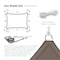 Wrightmaster 8 ft. x 8 ft. Square Heavy Weight Sun Shade Sail in Brown, 95% UV Blockage, Patio and Pool Cover ZR-0808BW - alternate 3