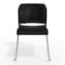 Flash Furniture HERCULES Kenai Black Office Reception Stack Chair with Contoured Backrest and Chrome Sled Base RUT-239AN-BK-CHR-GG - alternate 3