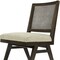 Homeroots Set of Two Dark Brown And Gray Wood Cane And Upholstery Dining Side Chairs 576834 - alternate 5