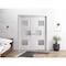 Vdomdoors Sliding French Dbl Pocket Doors 36 x 84in, Nordic White W/ Frosted Glass, Kit Trims Rail Hardware SETE6933DP-NOR-3684 - alternate 1