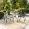 Flash Furniture Lila  Gray Rattan Indoor-Outdoor Restaurant Stack Chair, PK4 4-TLH-037-GY-GG - alternate 6