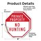 Signmission Private Property No Hunting, 4 inch X 4 inch, Vinyl Decal, 2PK OC-D-2PACK-4-147 - alternate 4
