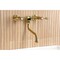 Kingston Brass Double-Handle Wall Mount Bathroom Faucet, Brushed Brass KS1217TAL - alternate 2