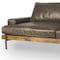 Homeroots 94" Brown Leather Sofa With Black Legs 606785 - alternate 2