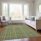 Homeroots 3' X 5' Olive Green And Lime Green Striped Washable Indoor Outdoor Area Rug 615061 - alternate 3