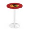 Holland Bar Stool Co 42" Chrome Chicago Blackhawks Pub Table, 36" dia. Top L214C4236ChiHwk-R - alternate 1