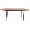 Leisuremod Oval 82.7 in W, 29.5 in L, MDF/Steel, Walnut TT84WN - alternate 4
