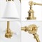 Jonathan Y Rover 7" Classic Industrial Metal Adjustable Arm LED Wall Sconce, White/Brass Gold JYL7462B - alternate 3